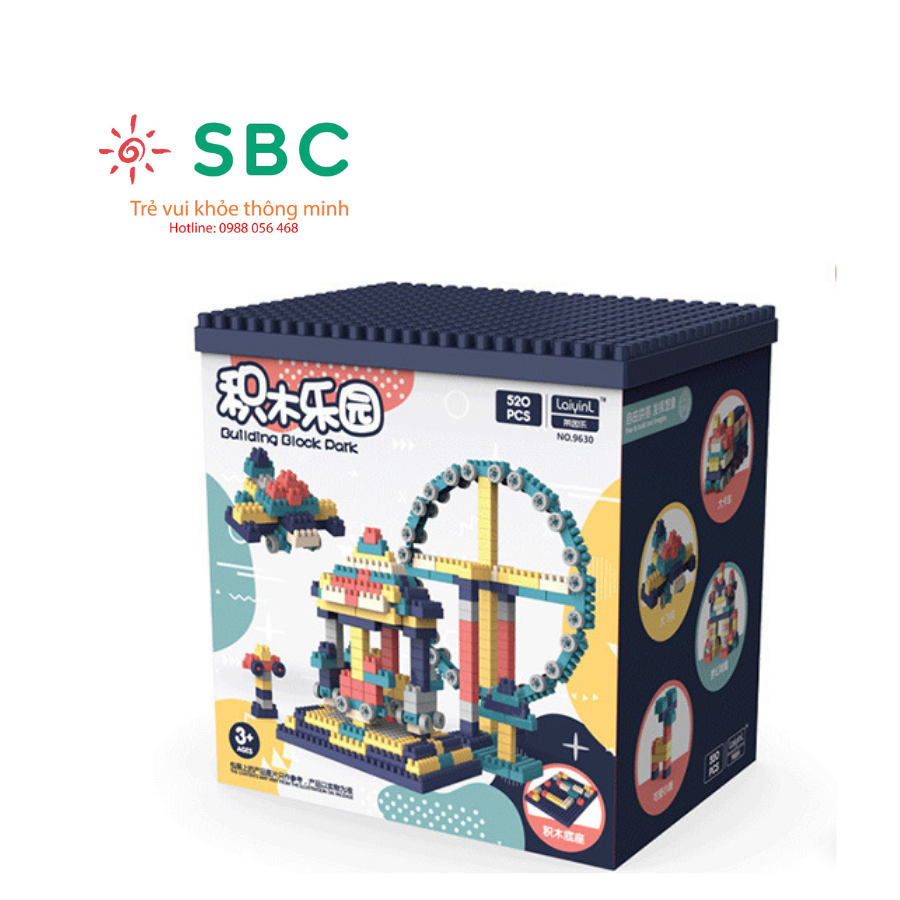 Bộ đồ chơi xếp hình loại to 520 chi tiết cho bé lắp ráp, sáng tạo phát triển trí tuệ - Building Block 520 chi tiết
