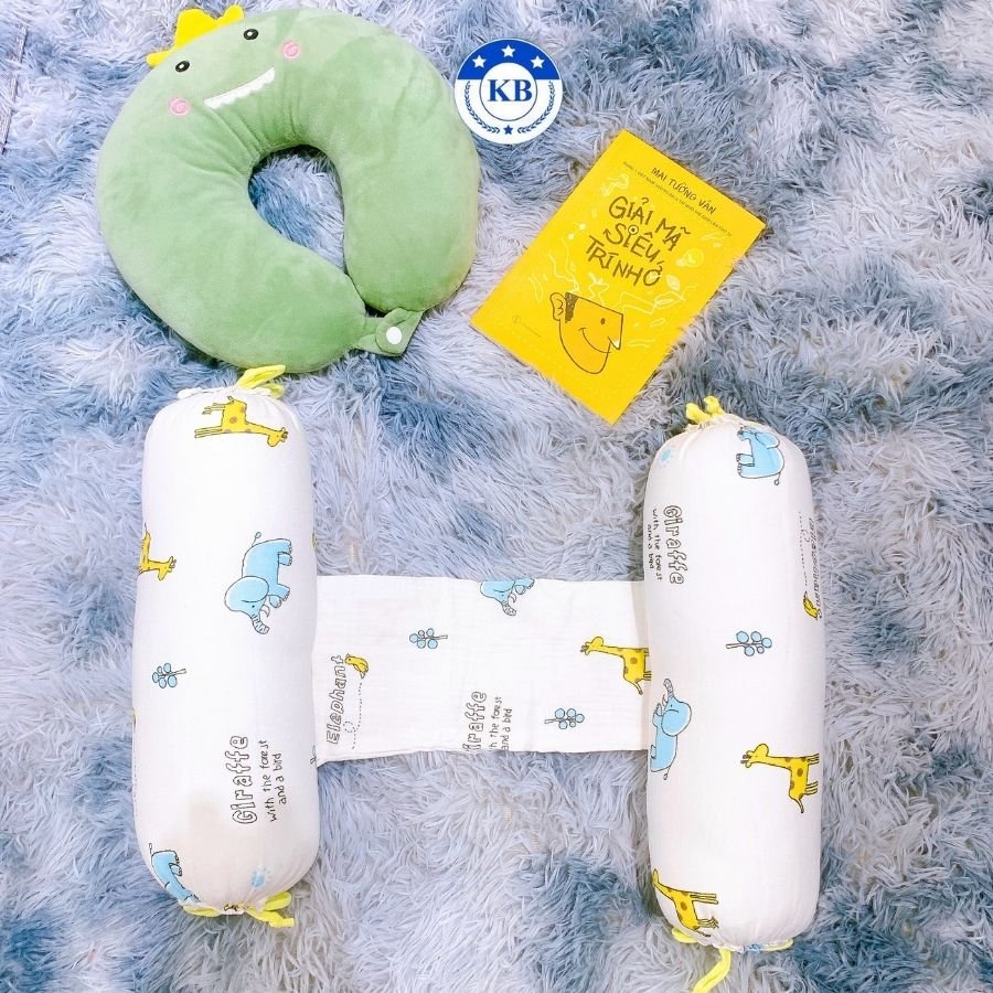 Gối Chặn Xô Muslin Cho Bé Sơ Sinh Cao Cấp
