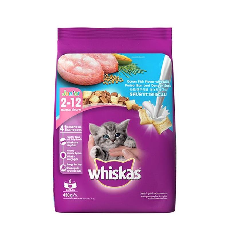 Thức ăn cho mèo con Whiskas Junior 1.1kg Vị Cá Biển Và Sữa
