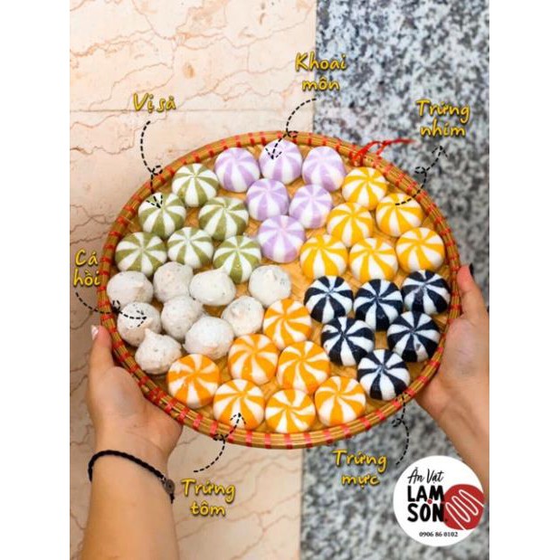Bánh Bao Trứng Nhím - 8 viên - Sọc vàng
