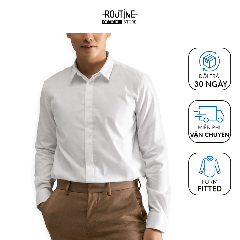 Áo sơ mi tay dài. Fitted - Routine 10F21SHL003CR2