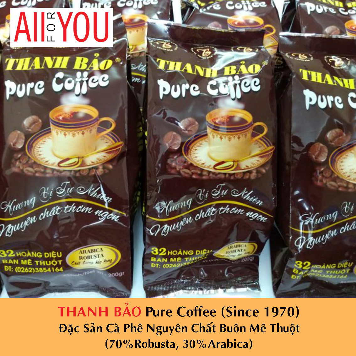 [HCM] [ĐẶC SẢN BUÔN MÊ THUỘT] Cà Phê Phin THANH BẢO 500GR - Pure Coffee (Since 1970)