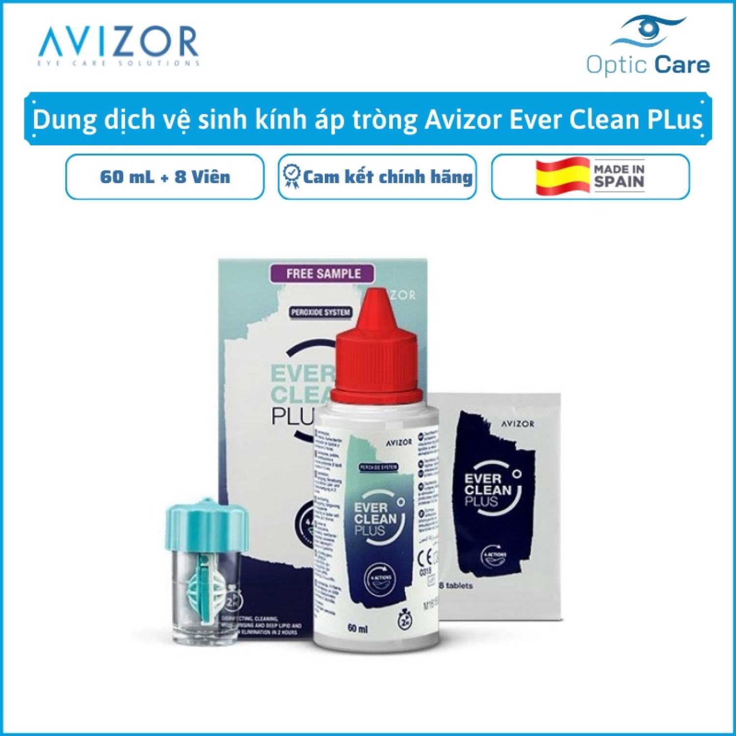 (tặng GP 60ml + Clean 60ml) - Combo 6 Dung dịch ngâm kính GP Multi 240ml