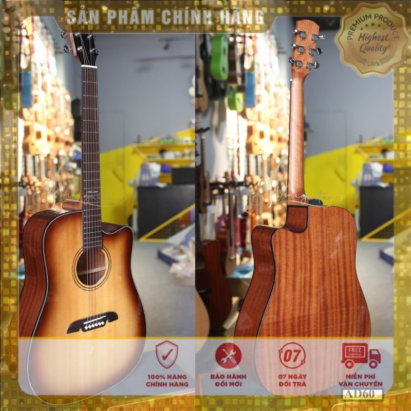 Đàn Guitar Acoustic Alvarez AD60 - Nhạc Cụ 3Số Phân Phối Chính Hãng