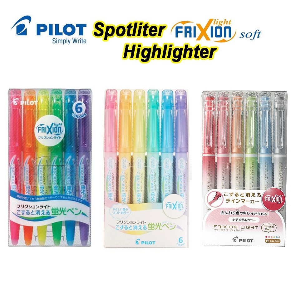 Set 6 Bút highlight xóa được Frixion light
