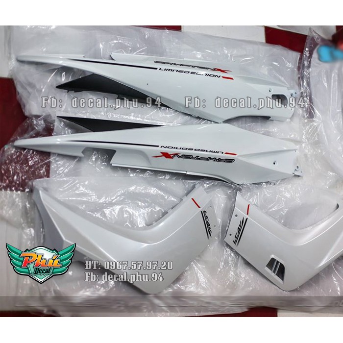 Tem rời EX 2006-2010 Crypton X trắng đơn giản (P)