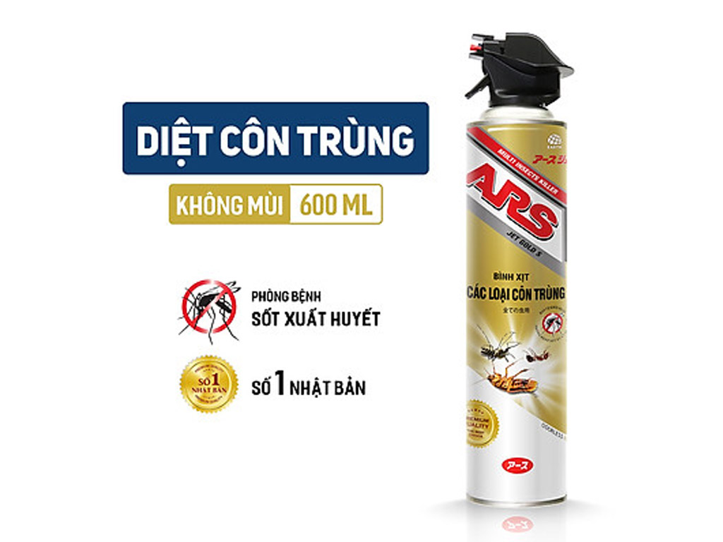 ARS JET GOLD 600ml Insecticide Spray No Odour - Multi-Flavor Protection