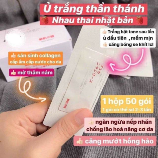 10 Gói Mặt Nạ Ủ Trắng Nhau Thai Nhật