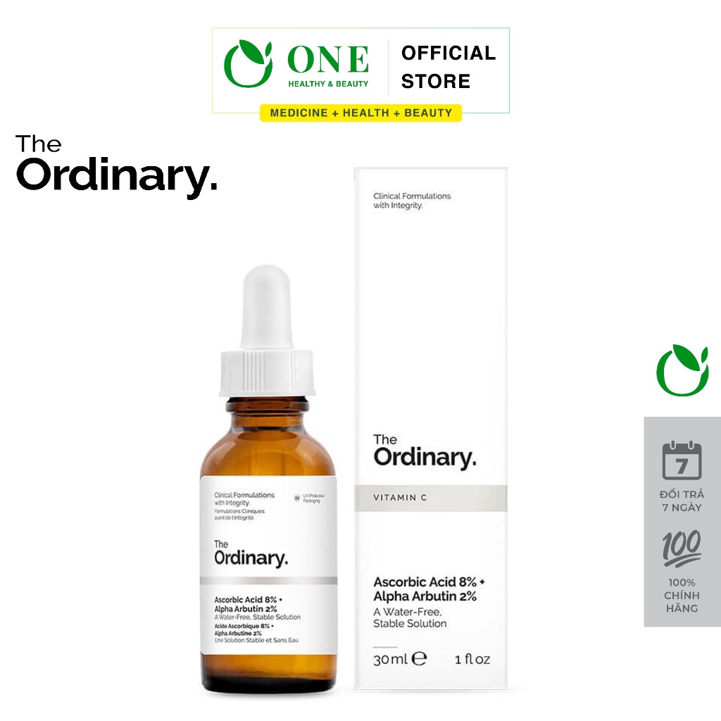 Tinh chất The Ordinary Ascorbic Acid 8% + Alpha Arbutin 2% dưỡng sáng, mờ nám, giảm thâm 30ml