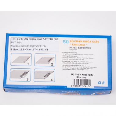Nẹp giấy, kẹp Acco Sắt  ( hộp / 50 bộ)