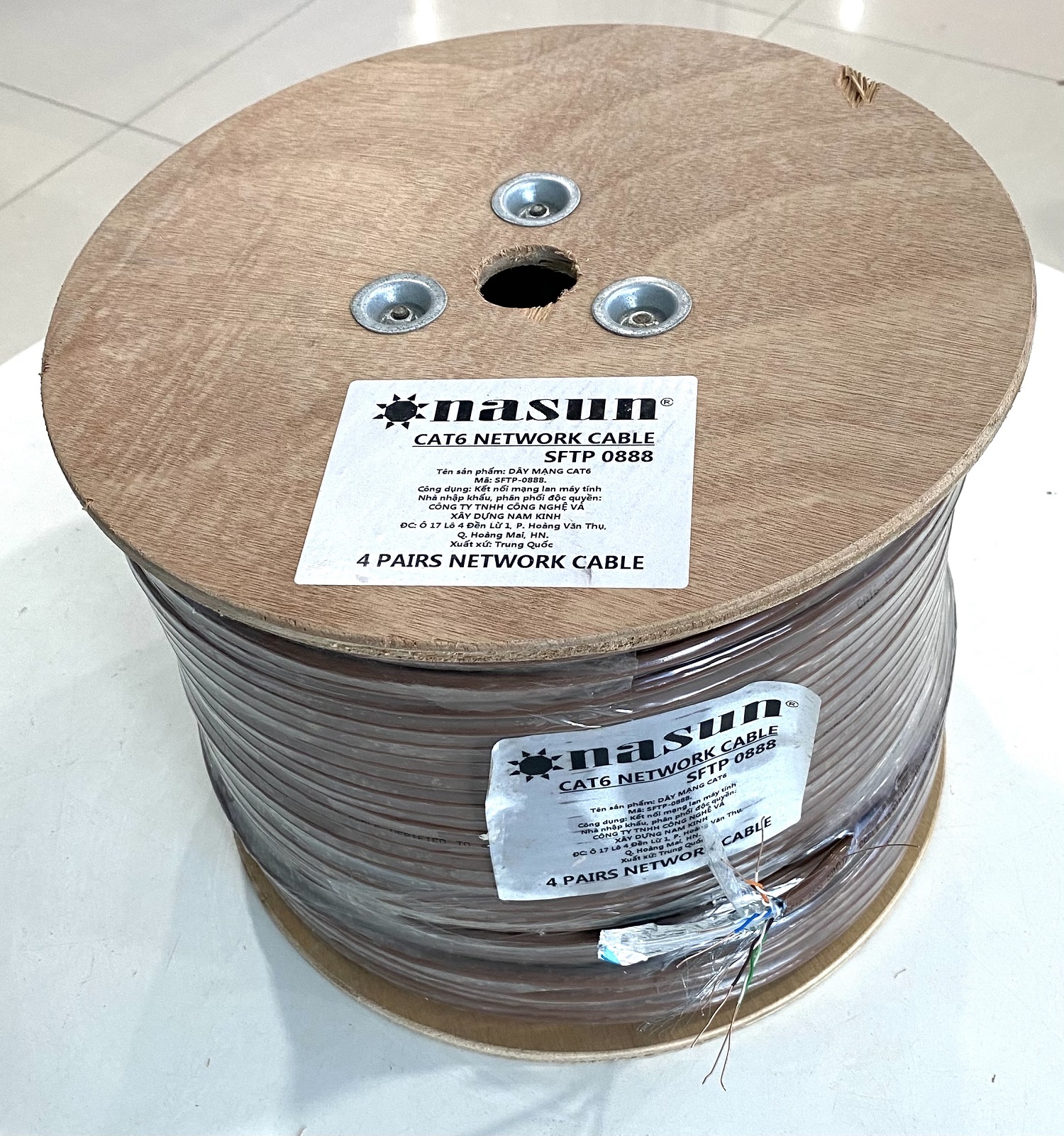 (Cuộn 305m). Dây mạng Cat6 SFTP Nasun SFTP 0888