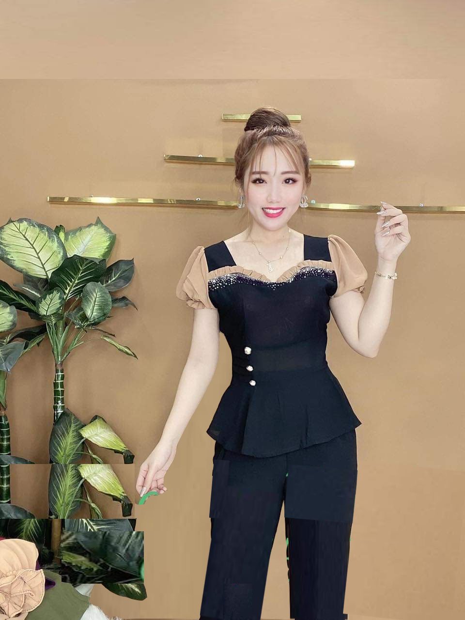 Set đồ bộ kiểu nữ thun cát hàn size từ 48-70kg