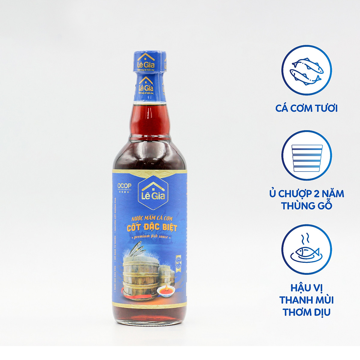 Nước mắm cốt đặc biệt Lê Gia 525ml - Leafhouse hcm