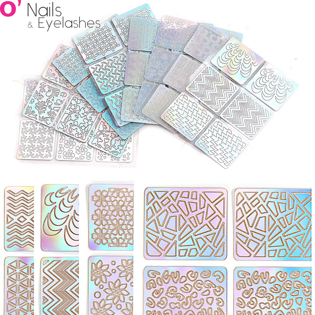 Miếng dán để vẽ móng tay nail sét 24 tấm