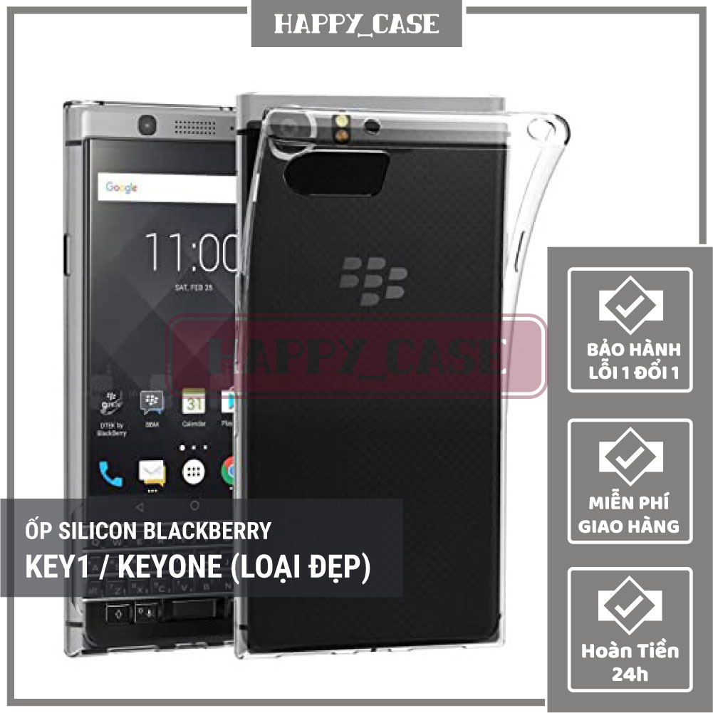 Ốp lưng điện thoại blackberry keyone / bb key1 thin transparent silicon