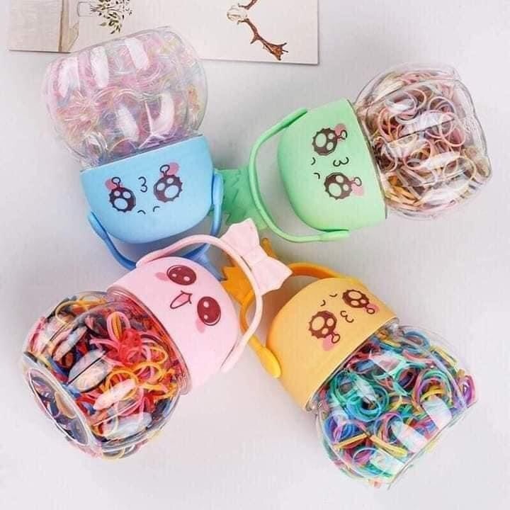 Hộp thun cột tóc kitty 40 sợi cho bé