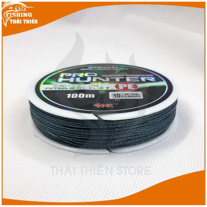 [HCM]Dây Câu Cá Siêu Bền Dây Braid PE Pro Hunter cuộn 100m