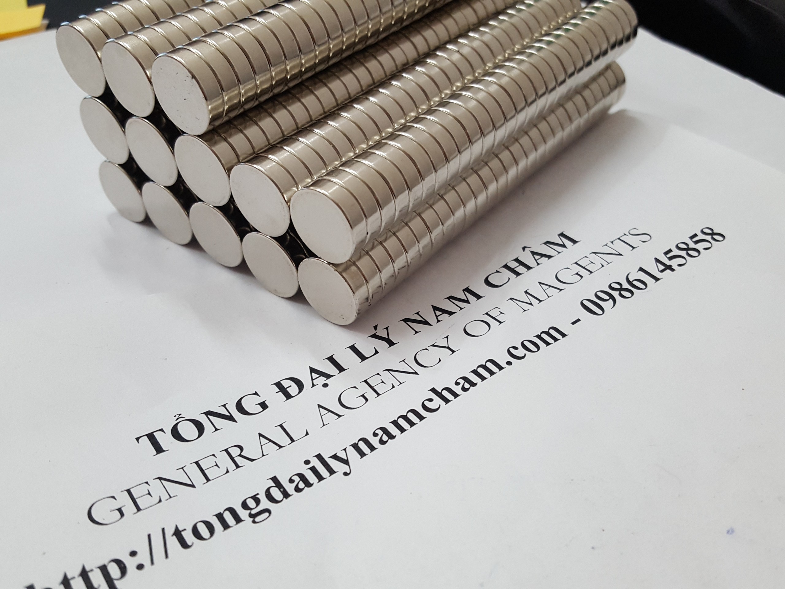 20 viên nam châm trắng đất hiếm 15x4mm