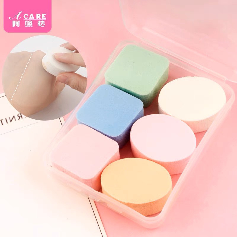 Bộ 6 Mút Trang Điểm Tán Kem Nền Cao Cấp