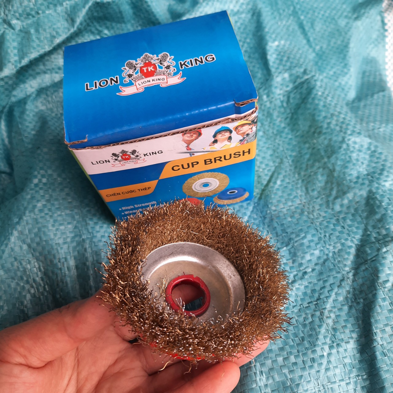 Combo 2 chiếc chổi đánh rỉ sắt, bát chà rỉ máy cầm tay