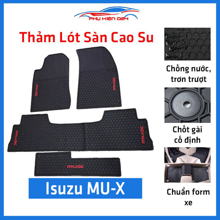 Thảm lót sàn cho xe isuzu mux, mu-x - hàng loại 1