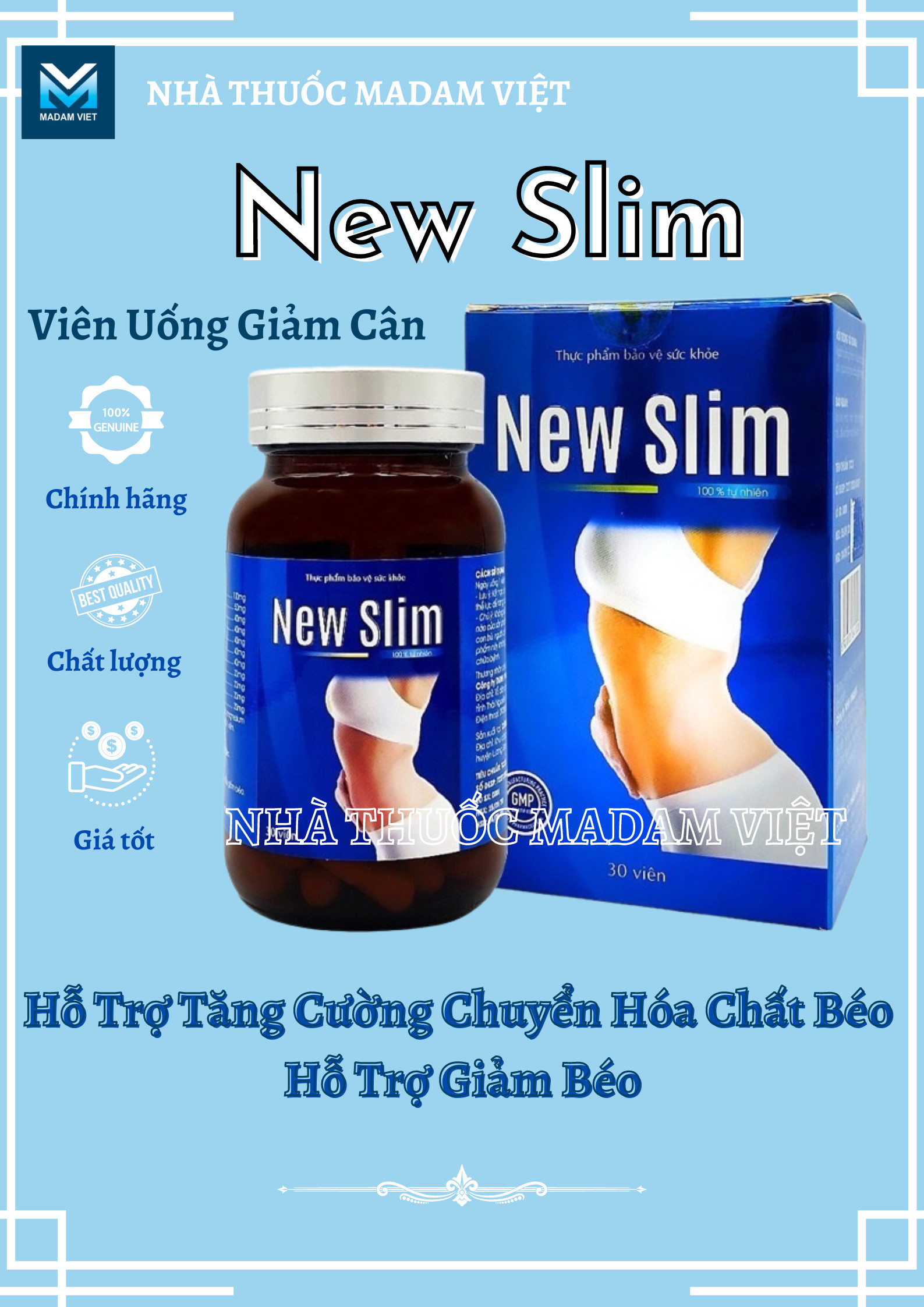 Viên uống giảm cân New Slim ( 30 viên )
