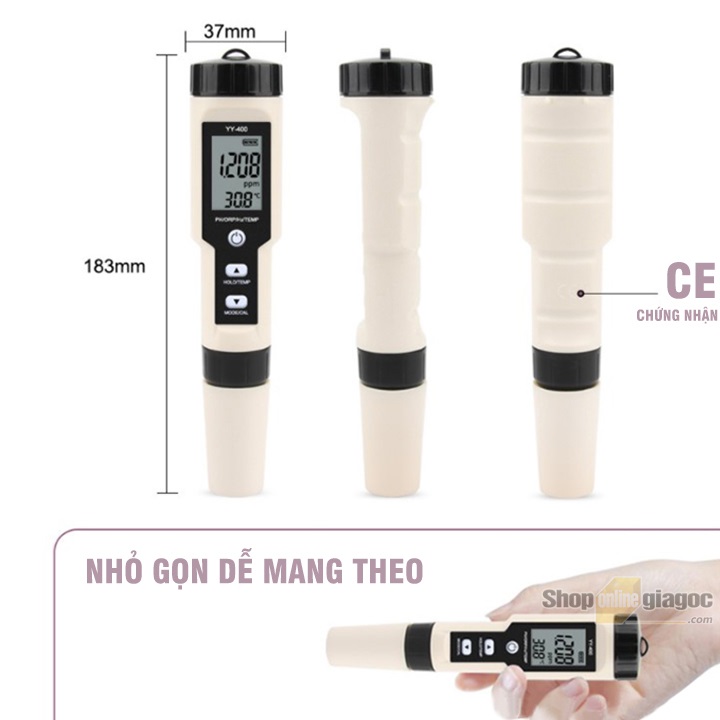 Bút Đo PH 4 in 1 PH/ORP/H2/Nhiệt Độ YY400