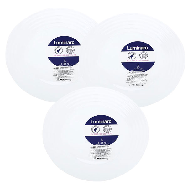 Bộ 3 đĩa thủy tinh Luminarc Harena 19cm L2786