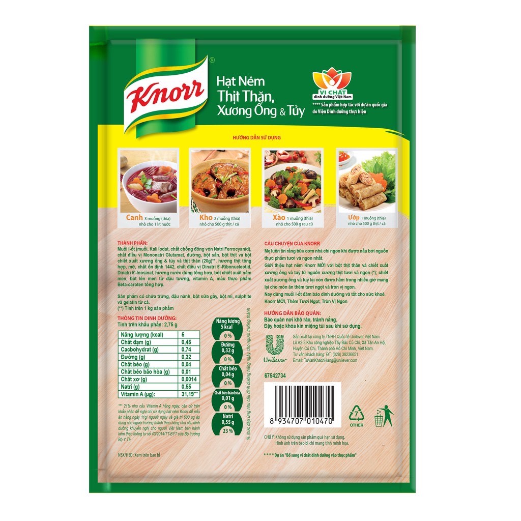 [HCM]Hạt nêm Knorr 900g- CAM KẾT HÀNG CÔNG TY