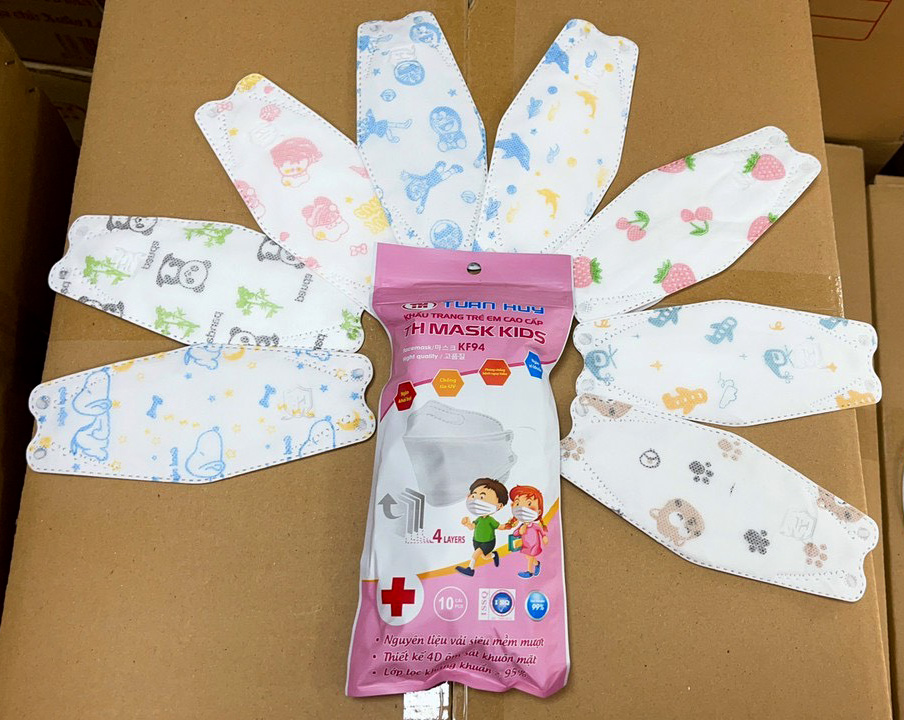 Set 50 chiếc Khẩu trang KF94 trẻ em 4D mask trẻ em Set 50 chiếc