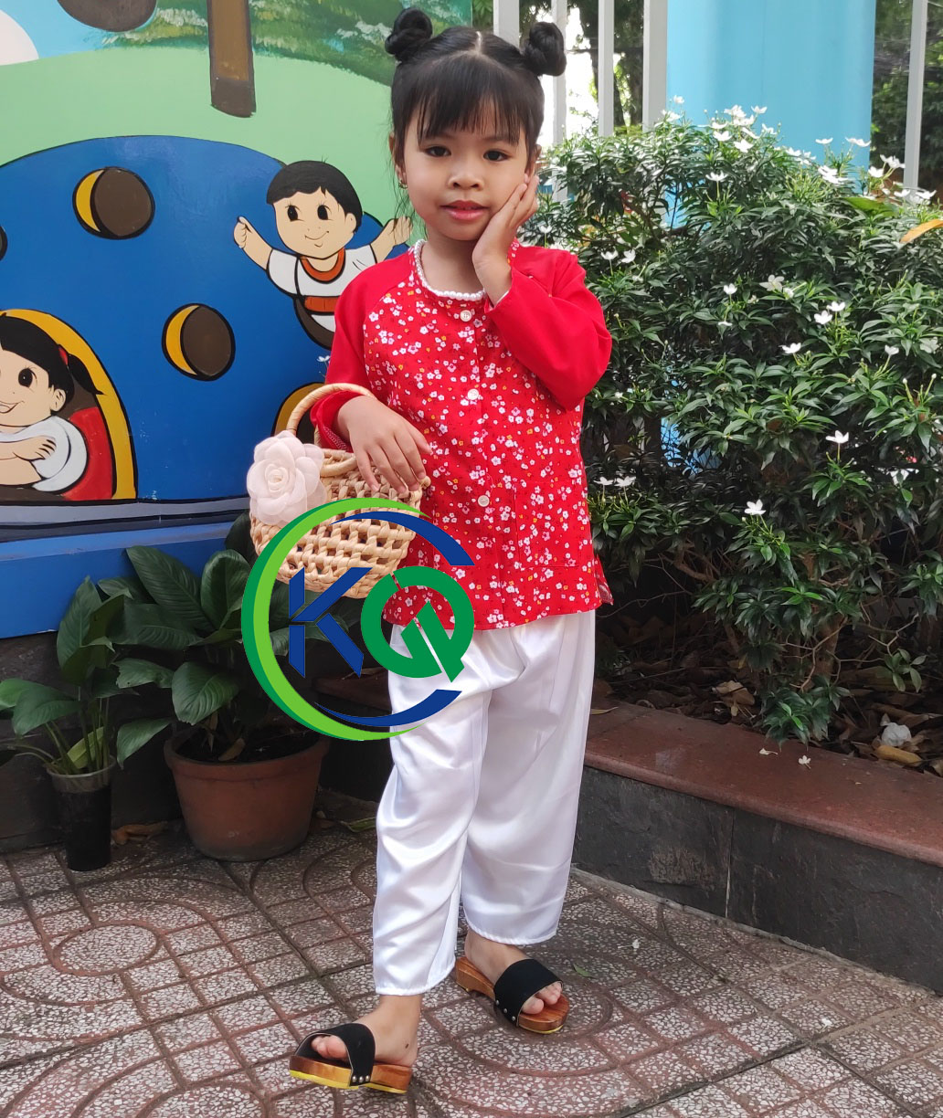 Bộ Áo Bà Ba Bé Gái Truyền Thống