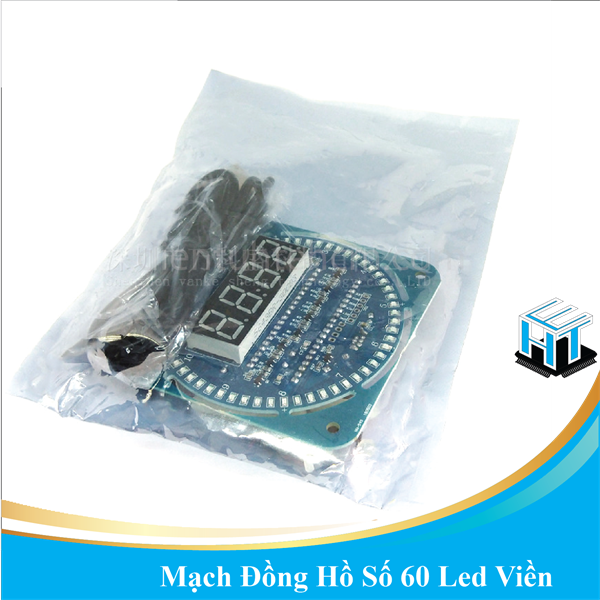 Mạch Đồng Hồ Số 60 Led Viền 89S52 DS1302