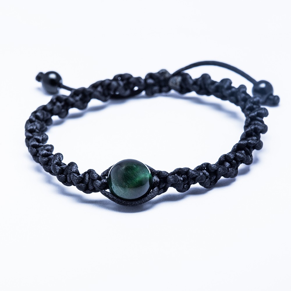 Ancarat - vòng tay handmade đá mắt hổ ngũ hành phong thuỷ - mệnh mộc - vt12
