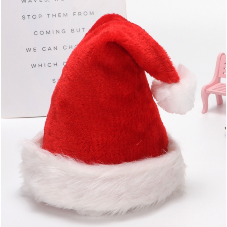 Nón noel lông dày