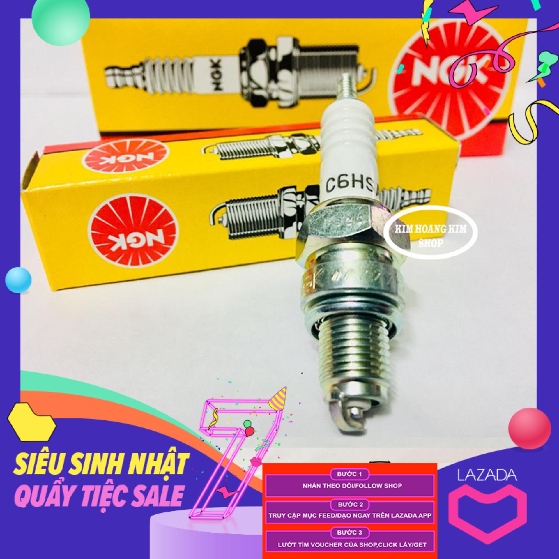 Bugi NGK C6HSA tiêu chuẩn chân ngắn