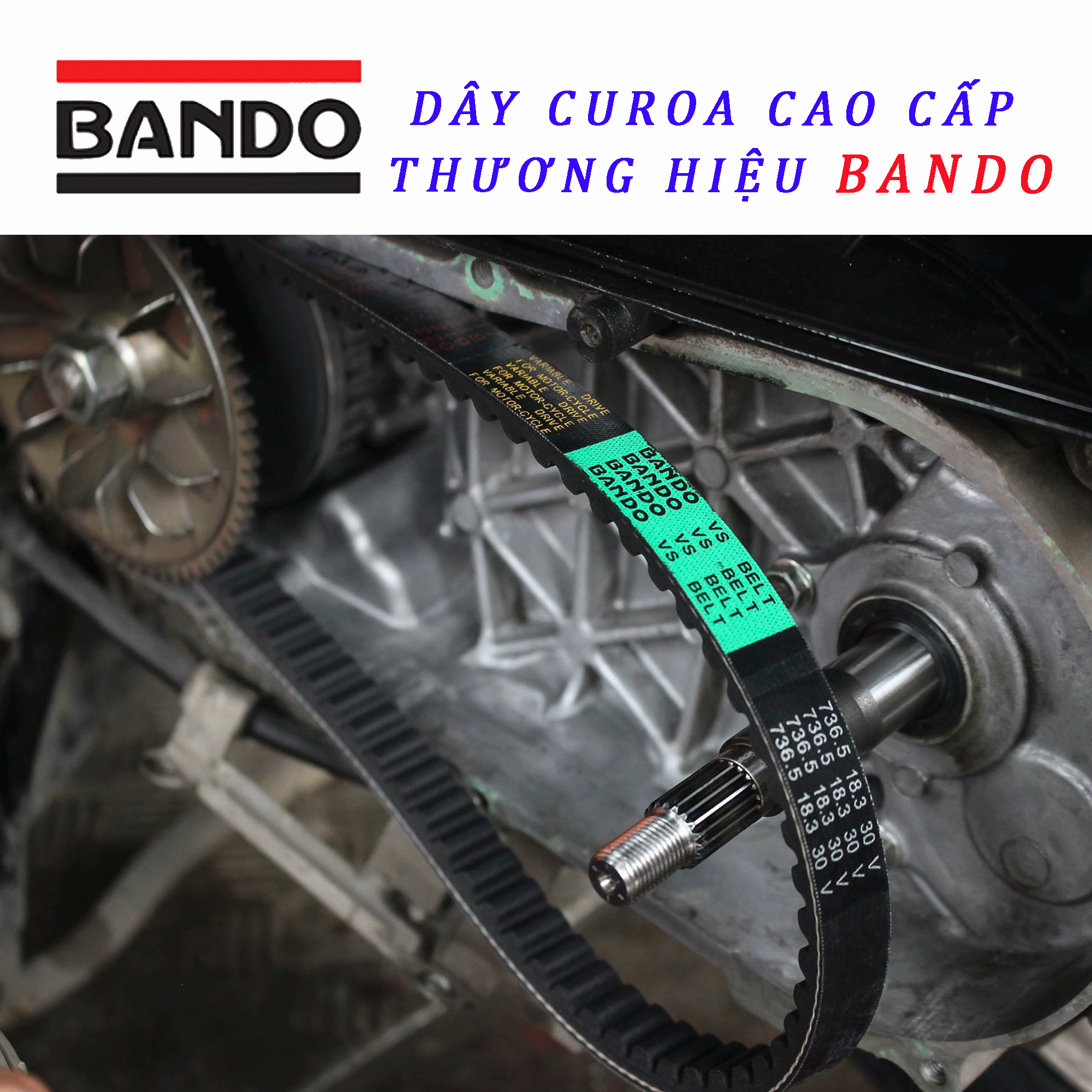 Dây curoa bando yamaha nouvo 1 / mio - made in thái lan 100%