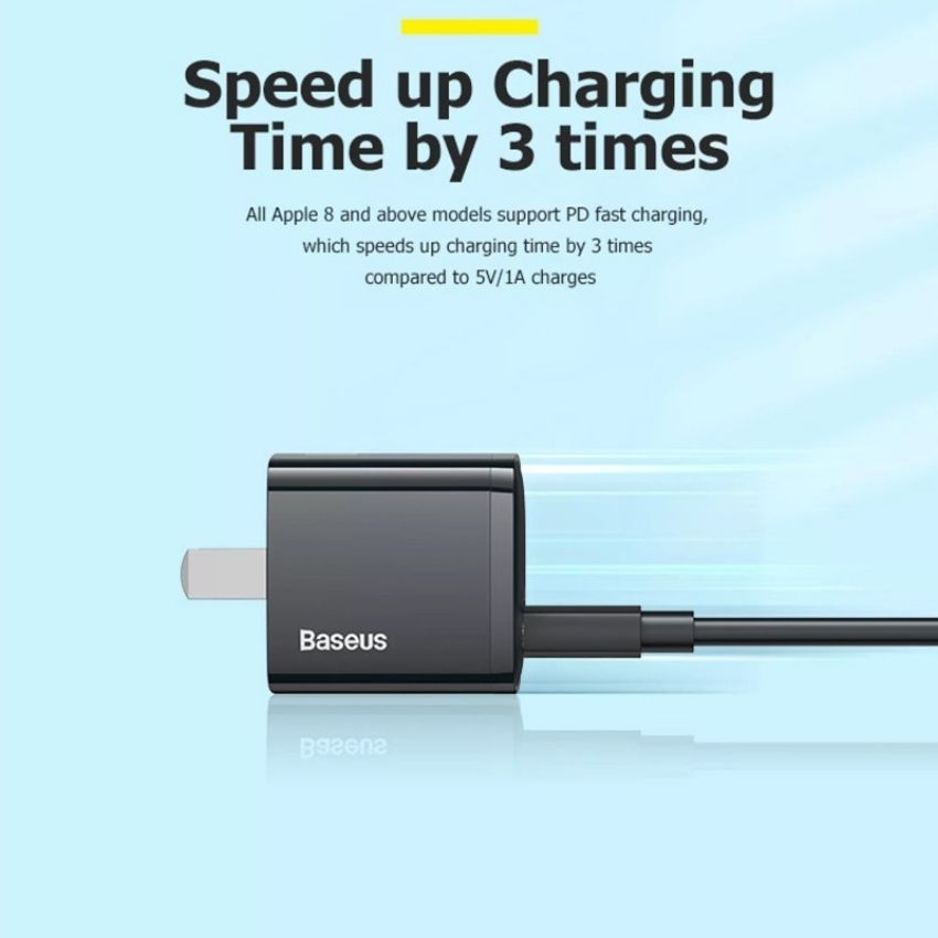 Củ sạc nhanh 20W Baseus Smart Cube Fast Charger 1C CCZC