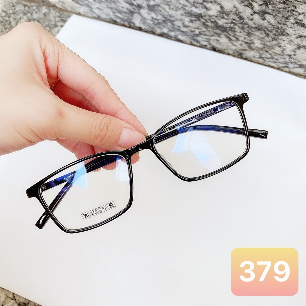 [HCM]Gọng kính giả cận thời trang nam nữ cao cấp B1005. Gọng kính cận Hàn Quốc Unisex kèm tròng không độ chống ánh sáng xanh