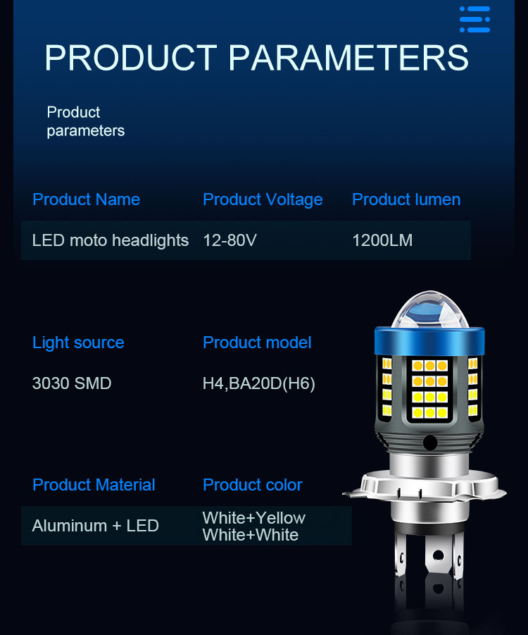 Đèn pha bi cầu headlight 25W H4 H6