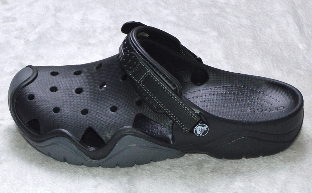 [HCM]Crocs nhựa nam màu đen phối xám