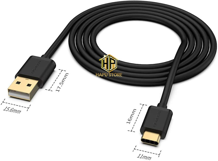 Ugreen 30161 - Cáp USB Type C to USB 2.0 dài 2m chính hãng