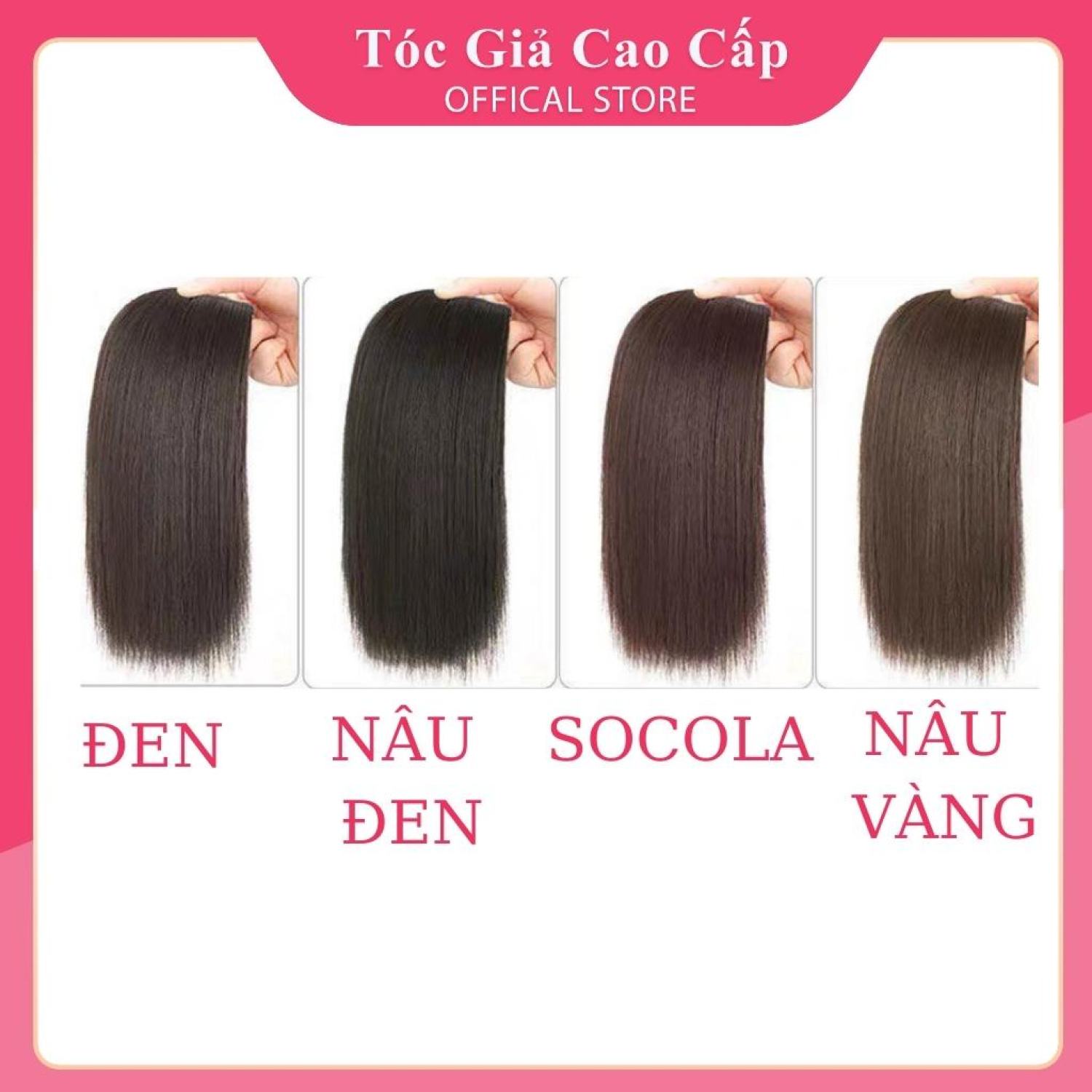 [Mã FAMARAL1 giảm 10K đơn 50K]Tóc giả kẹp phồng chân tóc nữ phong cách hàn quốc 20cm.