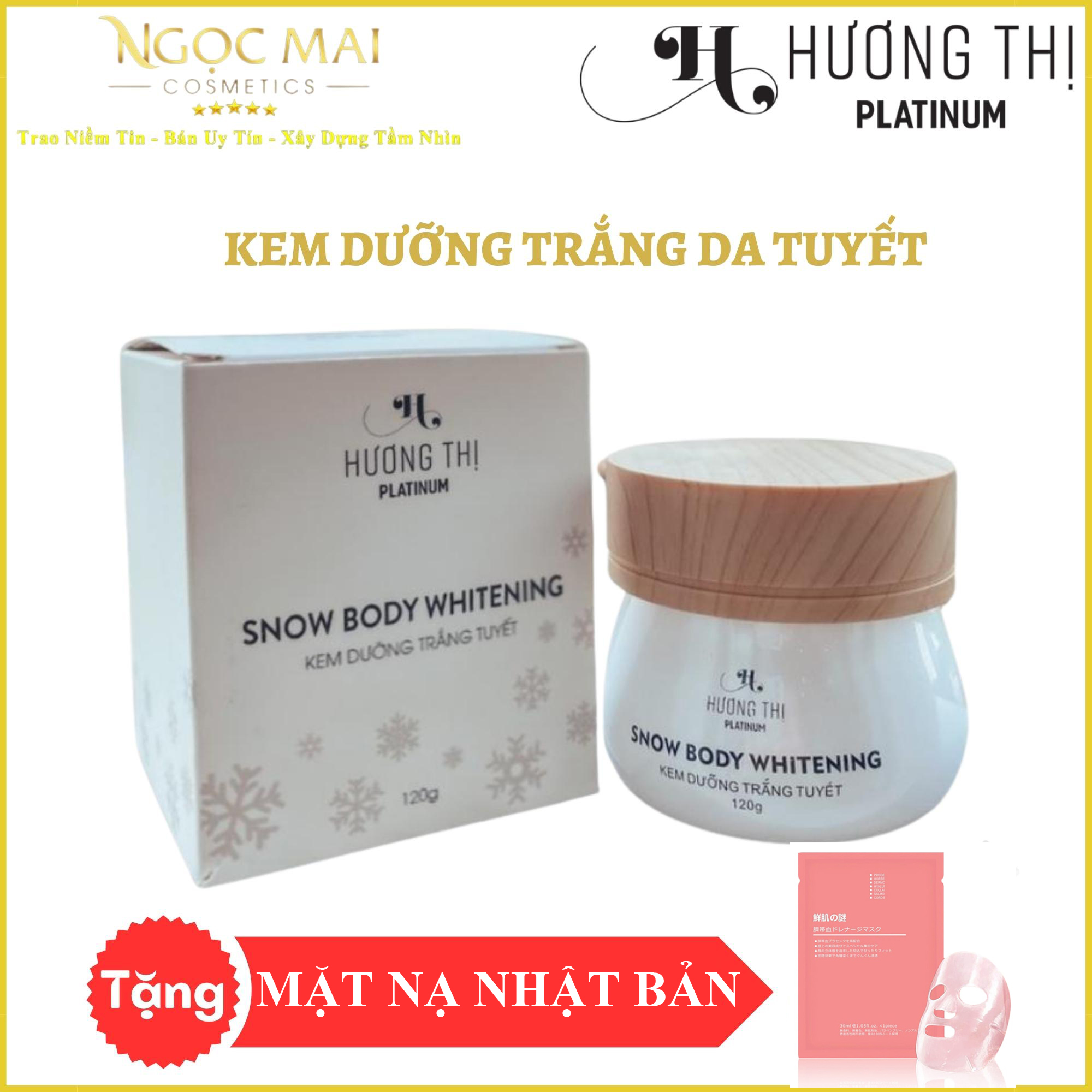 [VOUCHER] Kem Body Tuyết Hương Thị Snow Body Whitening chính hãng 120g - Hương Thị Platinum Cosmetics
