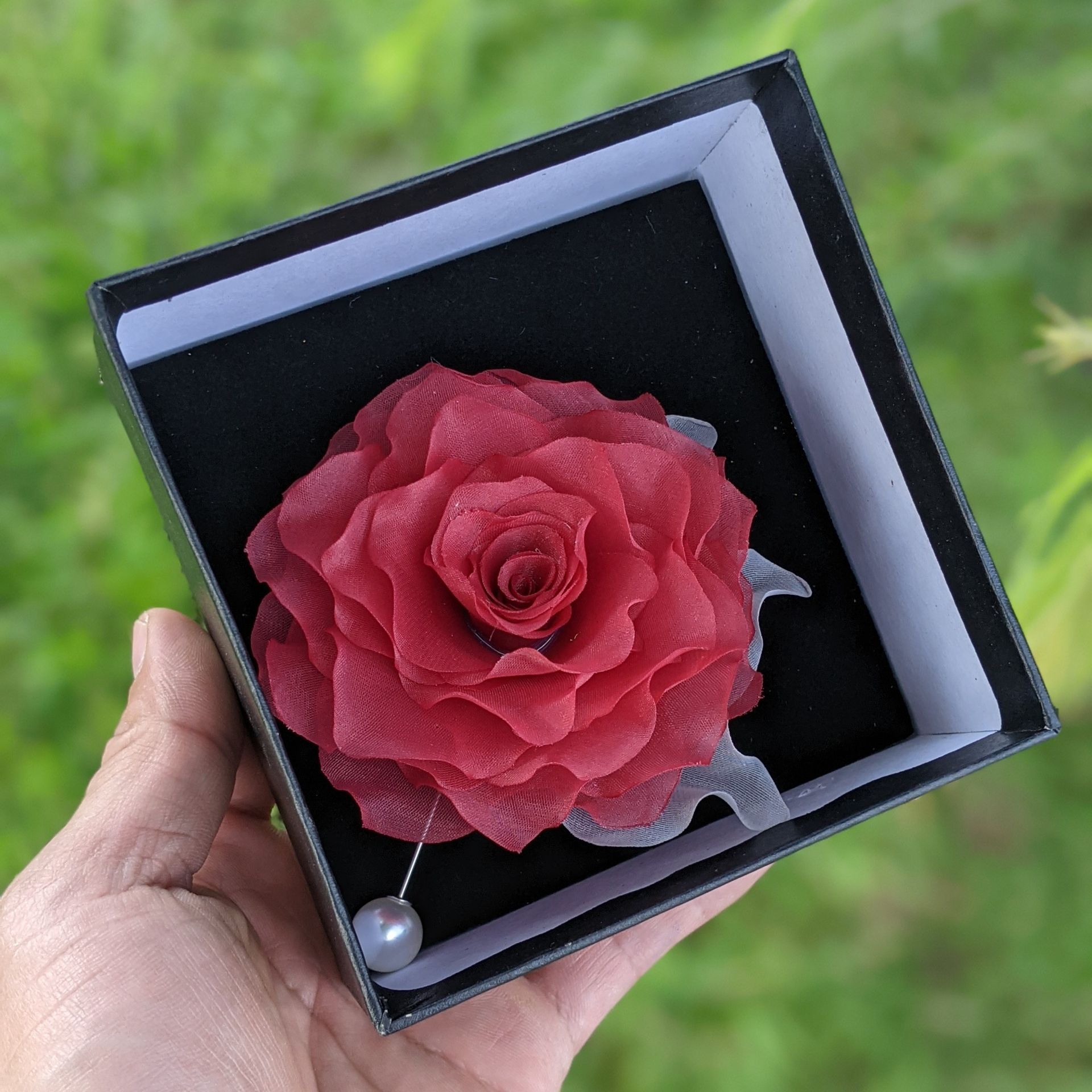 [ Hàng Thiết Kế ] Hoa cài áo váy handmade vải voan cao cấp