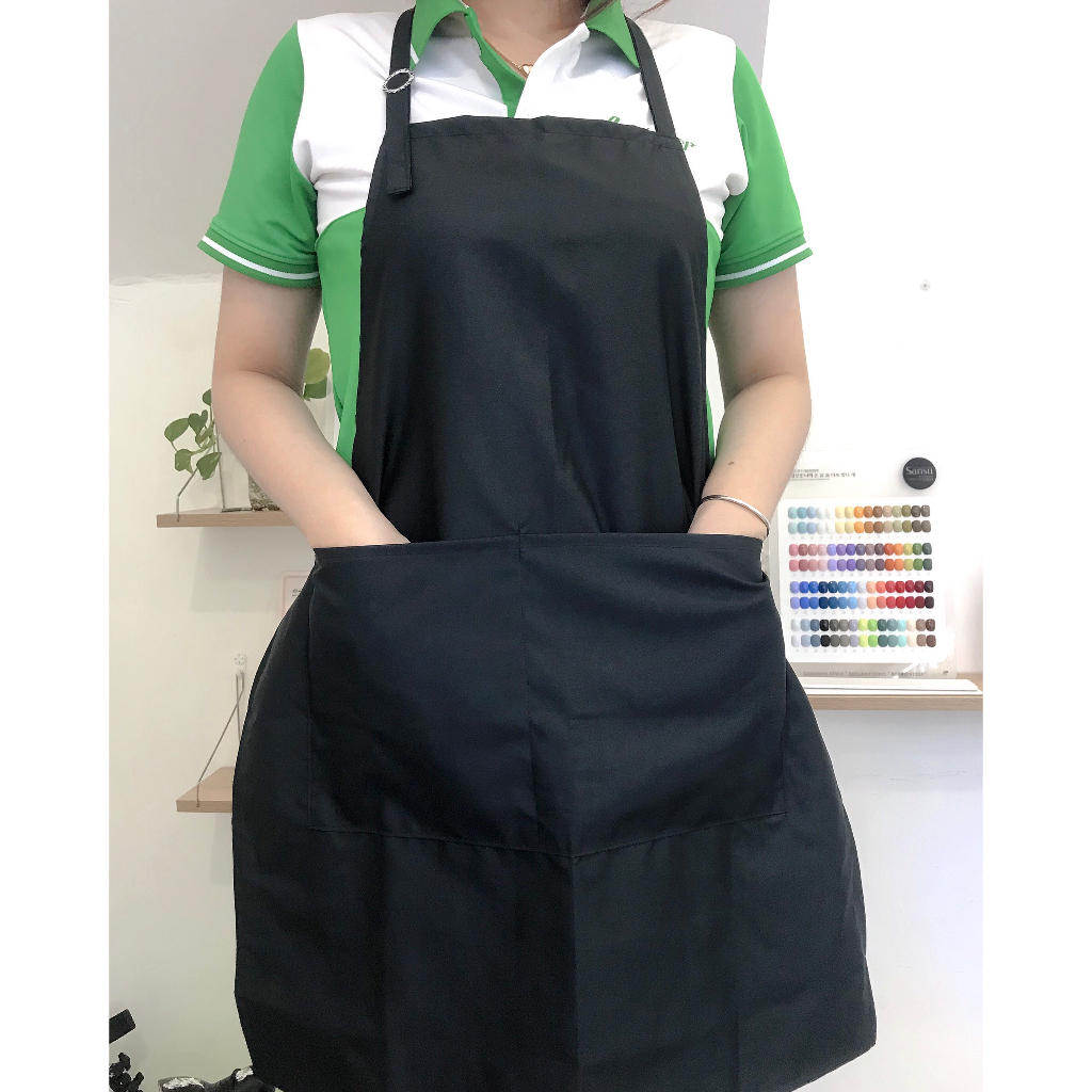 Tạp dề làm nail có khoen