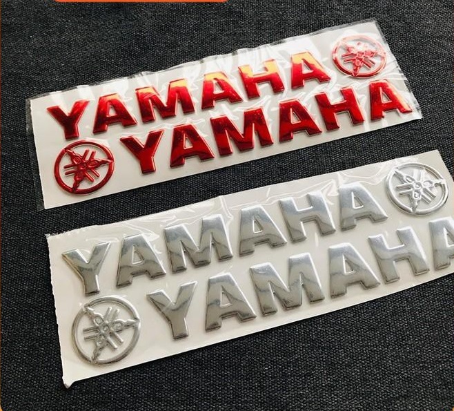 Cặp tem chữ nỗi YAMAHA và LOGO YAMAHA nhiều màu lựa chọn dán trang trí xe thể hiện điểm nhấn