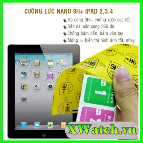 Cường lực dẻo nano 9h+ ipad 2, ipad 3, ipad 4