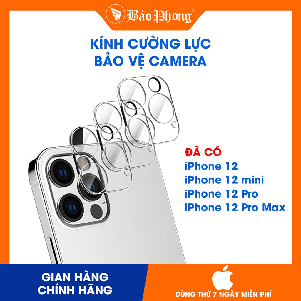 Kính bảo vệ Camera cho iPhone 12 / 12 mini / 12 Pro / 12 Pro Max
