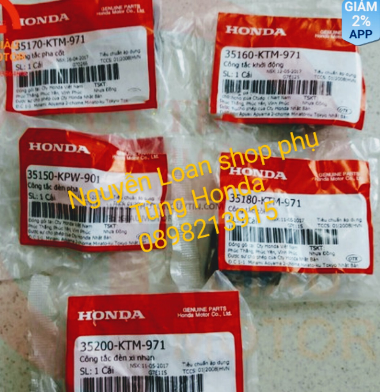 BỘ CÔNG TẮC CHO XE FUTURE NEO ZIN CHÍNH HÃNG