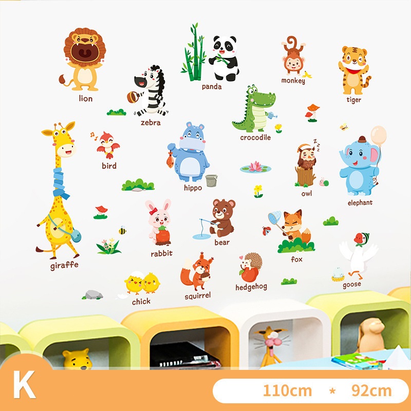 Decal dán tường hình các loài động vật